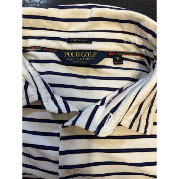 Polo Golf Ralph Lauren Stretch Lisle‎ Men's Sz XL Stripped - Picture 2 of 8